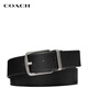 Coach [brand direct supply] Men's classic needle buckle double -sided use of wide version belt black