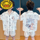 G.DUCKKIDS milk dragon boy ice silk cool pajamas summer medium and large boy thin short-sleeved children's air-conditioning home clothing set 6628#chiikawa 170 16 size height 140-150CM 60