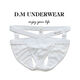 Men's underwear sexy low waist thong thong personality young boy U convex mesh quick-drying nylon breathable double dices DM-cross double dices-blue 2XL