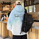 Jeep Spirit2025 Été Nouvel adolescent Cagouinage Sun Protection Vêtements de protection solaire pour le soleil HEMP Veste de dégradient de style mince de style mince 6625 vert M à propos de [90-100jin [Jin est égal à 0,5 kg]]]