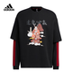 Adidas NEO men and women's same style 2025 new sportswear fake two-piece outdoor casual pullover sweatshirt IQ1585 M (175)