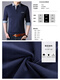 Camiseta de manga larga de algodón puro de Tuqian para hombres Camisa de la base de solapa de mediana edad Spring and Summer Men's Tops Trendy Autumn Camiseta Casual 1506 Azul [Summer Estilo de manga corta] M (115jin [Jin equivale a aproximadamente 0.5 kg]) Tamaño igual