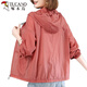 Woodpecker sunscreen clothes for women in summer thin 2025 new fashionable middle-aged mother sunscreen clothes loose large size jacket purple 685# XL suitable for 120-135Jin [Jin equals 0.5 kg]