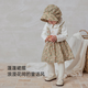 Babylove Baby Girl Strap Falda Spring and Autumn Falda francesa Cotton Baby Suting Falda Floral Fairy Tale