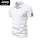 Jeep Spirit American Retro Perlenboden Baumwollmänner Polo. Shirt Solid Color Casual Business Pendeln kurzärmelig T-Shirt Sommer halbärmeligte Reversklumpen (aq new 691) 2xl 2xl (150-165jin [Jin ist gleich 0,5 kg])