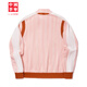 Li Ning China Li Ning INSULAiRE joint brand series丨Men's loose knitted sports jacket AFDVG03 peach pink/champagne white-2 L