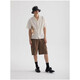 2025 hohles Kurzärmel-Hemd Japanische Hongkong-Stil Ins Lose Shirt Jungen Sommer Trendy vielseitige Freizeitjacke Aprikosen Farbe C679 Trendy Association 3xl