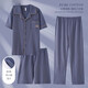 Catman (Miiow) Pajamas para hombres Summer 2025 Nuevos pantalones de manga corta de algodón puro El estilo delgado se puede usar en el exterior con ropa para el hogar de gran tamaño LMSJ9277 3XL recomendado 175-195Jin [Jin equivale a 0.5 kg]