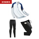Yabailu basketball uniforms for children long-sleeved boys and girls badminton uniforms for autumn and winter running sports suits for football uniforms training uniforms class uniforms 9793 white single top 2XL (recommended height 180-185CM)