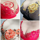 浪莎（LangSha）品牌纯棉文胸套装无钢圈收副乳聚拢调整型性感内衣女收防下垂胸罩 牡丹花黑色套装 80B 36
