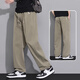 Jüdische Eisseide -Scimitar -Hosen für Männer Sommer dünn 2025 Neu loser, gerade Sommer drapiert entspannte lässige Hose 6636 Khaki + 6636 Militärgrün (2 Streifen) 3xl