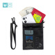YIPINURFID anti-theft passport document storage bag portable protective case travel cross-body halter neck mobile phone bag black