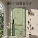 25 INS style vanilla green anti-theft door entry door + French medieval style entry door dark hinge security door + can be equipped with smart lock 3D face lock 2250*1050