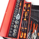 Oluoxun 85-piece industrial-grade multi-functional tool box portable folding combination set car auto repair household hardware tools 85-piece set in iron box
