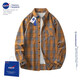 nasawassup official fashion brand co-branded shirt jacket men's autumn and winter Japanese plaid shirt trendy casual inner men's top white 2XL (recommended 130-150Jin [Jin equals 0.5 kg])