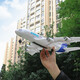 Dwi遥控飞机航模泡沫固定翼儿童空客a380滑翔机小学生玩具男孩无人机 炫酷灯光+操控版2通道塞斯纳战 2电池飞行20分钟送遥控器电池