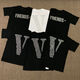 Vlone Back-Hot Diamond Big V Kurzärmelte P0P Up Guerilla Store Limited Style Männer und Frauen-Strass-Steinpaar T-Shirt 6198 Schwarz S