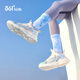 361 Chaussures pour enfants, chaussures de course pour enfants, grandes chaussures pour enfants légères en mailles d'été, chaussures de sport, blanc 36