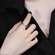 Ji Sifan ring women's single ring light luxury fashion jewelry versatile simple jewelry birthday gift anniversary gift for girlfriend and wife four-leaf clover white diamond ring
