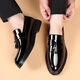 KIDS Spider King Leather Shoes The same style for men's new soft sole footwear men's leather shoes Black 9926 38