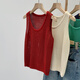 Victorias Stil koreanischer schöner hohl lose ärmellose High-End-Weste-Hosenträger für Frauen 2025 Sommer neuer Stil super gut aussehende äußere Top-Aprikosenfarbe All Size