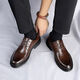 
CARTELO 2025 men's shoes new men's autumn business formal wear breathable leather shoes British soft leather soft sole casual wedding 9903 black affordable model 38