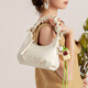 
Cnoles Bag Women's Bag 2025 Folded Cloud Handbag High-end Hand Holding One-Shoulder Crossbody Bag Chinese Valentine's Day Gift Cream White - New practical birthday gift for girls