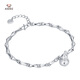 Aido Diamond pt950 platinum gourd pendant for women, platinum Fulu bamboo bracelet, turned flower unicorn set, medium version gourd pendant, weight 9.5-9.7g + free silver chain
