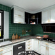 
XMSJ Kitchen Restaurant Hotpot Shop Green Yellow Orange Red Square Mosaic Tiles Nine Grid Colorful Ceramic Grid Wall Tiles Beige 97_9720 3030