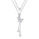Chinese jewelry pt950 Make money immediately platinum necklace fashionable clavicle set chain Valentine's Day gift for girlfriend and wife Make money immediately set chain weighs about 8g