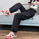 Pantalon de travail de usure de dopamine simple décontractée pour les femmes au printemps et à l'été cordon hip-hop mince-feel large pantalon de plancher