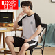 Hongdou (HODO) Summer Simple Pajamas Summer de manga corta Summer Lave Tamiz Lo suelto Ropa para el hogar del hogar del algodón delgada para usar H9928 L