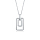 Mengjinyuan platinum pendant PT950 geometric pendant ins style simple platinum pendant without necklace gift