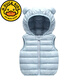 G.DUCKKIDS children's down cotton coat hooded vest children's cotton coat baby vest vest winter coat for small and medium-sized boys and girls light blue (hooded vest) 80 recommended height 70-80cm