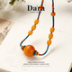 Dara natural beeswax pendant Russian chicken oil red old wax transfer ball bead necklace pendant practical Chinese Valentine's Day gift for girlfriend