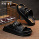 Pareja lobo Familia zapatillas para hombres nuevos hombres de verano para hombres y mierda de los hombres anti-dolores y mierda.