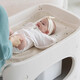 Baby Windel Tabelle Multifunktional funktionierbarer beweglicher Babypflege Tabelle Lagerungsregal Neugeborene Windelwechsel Bad Krippe Multifunktional Windel Tabelle-Milch weiße Asche beweglich + stark