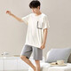 
Sangqin pajamas men's summer loose shorts and thick-size thin summer home clothing suits wear L [built 6624 men's home clothing L [recommended 95-120 Jin [Jin equals 0.5 kg]]