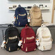 Bolsas escolares de estudiantes, niños de secundaria, mochilas de alta calidad, niños, niños de secundaria, estudiantes universitarios de moda y modernos, estilo femenino Black_en colgantes