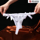 Men's underwear thin transparent belted stockings underwear design high appearance low waist sexy large size men's thong white x4 women's style