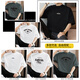 Vancl Eslite 260G Amerikaner Schwergewicht mit reinem Baumwoll-T-Shirt-Kurzärärmel-Runde Hals Top Sommer Trendy Baumwoll halbärmelte lose T-Shirt M09-633 Versteckblau + M09-T673 Black S