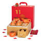 Yusen Yi Persimmon Ruyi Hochzeitsgeschenke für Neulinge für Freunde und Geschenke für Tee -Sets für Bräute und beste Freunde Dows für neu engagierte Kakis mit sechs Tassen + Porzellanscheiben + Geschenkboxen HQ693