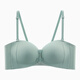 Modal front buckle strapless underwear women's bra tube top non-slip push up small breasts to show big breasts girls seamless bra Bean Green S (recommended 80-100Jin Jin equals 0.5kg)