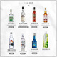 
Bideli foreign wine set original bottle imported six major base wines DIY cocktail set dark blue whiskey tequila brandy eight major base wines [with wine set version]