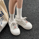 Red Dragonfly Puff Bread Shoes 2025 Spring versatile white shoes ugly and cute thick-soled shoes for women WTB15280 meter white 37