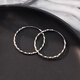 Nilan Fat Donglai's same style pt950 platinum earrings large hoop PT950 hoops for women with a light luxury feel platinum plain hoop earrings and earrings complete collection of plain hoops