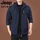 
JEEP SPIRIT Outdoor Men's Jacket Autumn and Winter 2025 New Middle-aged Men's Autumn Clothes Plus Fleece Jacket Men's Spring and Autumn Thick 9898 Military Green Style Plus Fleece 3XL