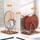 Household pot cover rack stainless steel chopping board rack kitchen chopping board storage rack storage sticky board chopping board rack countertop kitchen utensils 2 pack