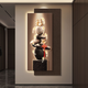 
The yam stone is running LED light luxury entrance entrance hall decoration painting corridor hanging painting mural high-end sense C9928 stone is running vertical version 120x240 cm (large 96x240 + small 90x2 voice-controlled model (voice-controlled direct plug style + default warm color light, need to contact customer service double layer superimposed U essence