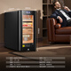 VINGARDE cigar cabinet intelligent temperature control and humidity control Spanish cedar wood shelf alcoholic moisturizing cabinet chip refrigeration household small mini energy-saving silent BWRH-35 5th generation chip technology 35L